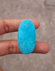 Natural Certified Turquoise  - Blue Turquoise - 53.8ct- 37x19mm