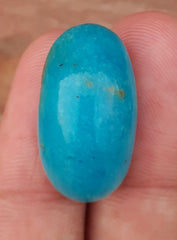 Natural Certified Turquoise  - Blue Turquoise - 28.9ct- 27x15mm