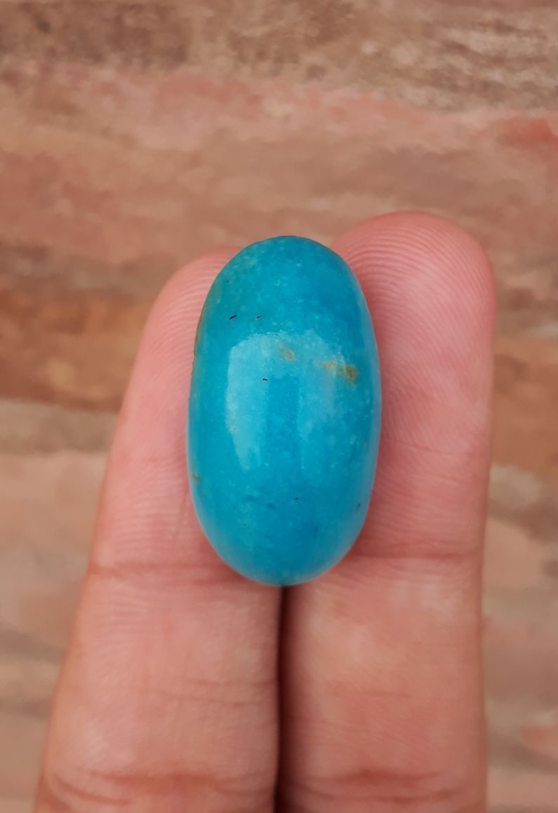 Natural Certified Turquoise  - Blue Turquoise - 28.9ct- 27x15mm