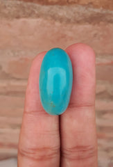 Natural Certified Turquoise  - Blue Turquoise - 29.8ct- 28x14mm