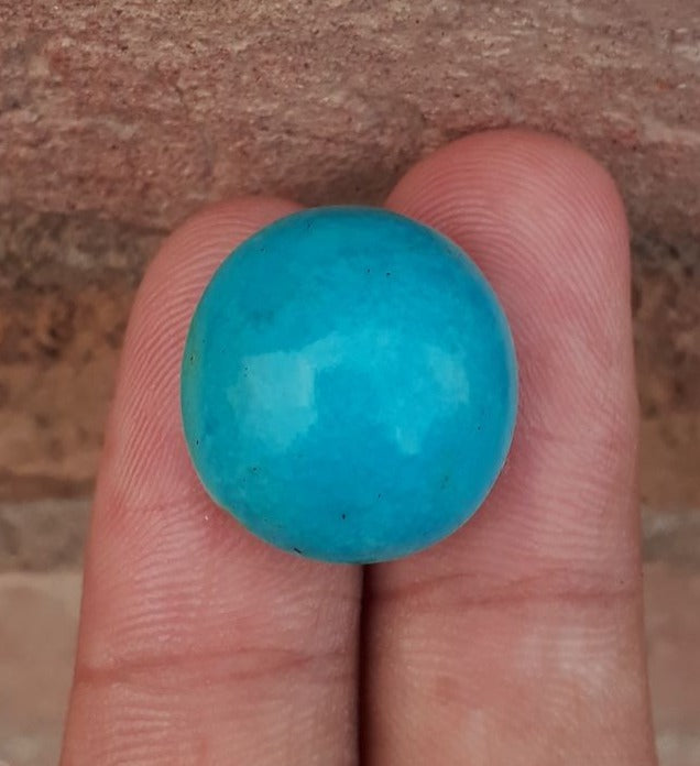 Natural Certified Turquoise  - Blue Turquoise - 25ct- 19x18mm