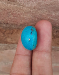 Natural Certified Turquoise  - Blue Turquoise - 32.2ct- 20x19mm