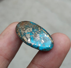 Natural Turquoise with Pyrite - Blue Matrix Turquoise - Shajri Feroza-25.3Ct