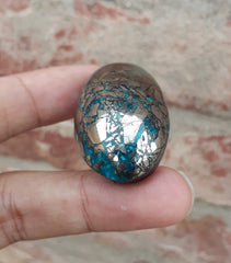 Natural Turquoise with Pyrite - Blue Matrix Turquoise - Shajri Feroza-184Ct