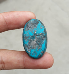 Natural Turquoise with Pyrite - Blue Matrix Turquoise - Shajri Feroza-81Ct