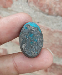 Natural Turquoise with Pyrite - Blue Matrix Turquoise - Shajri Feroza-28Ct