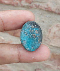 Natural Turquoise with Pyrite - Blue Matrix Turquoise - Shajri Feroza-30Ct