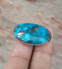 Natural Turquoise with Pyrite - Blue Matrix Turquoise - Shajri Feroza-41Ct