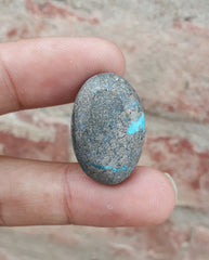 Natural Turquoise with Pyrite - Blue Matrix Turquoise - Shajri Feroza-44Ct