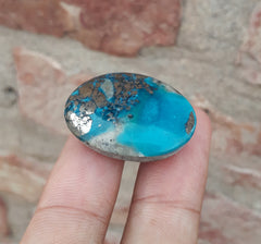 Natural Turquoise with Pyrite - Blue Matrix Turquoise - Shajri Feroza-50Ct