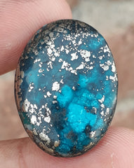 Natural Turquoise with Pyrite - Blue Matrix Turquoise - Shajri Feroza-43Ct