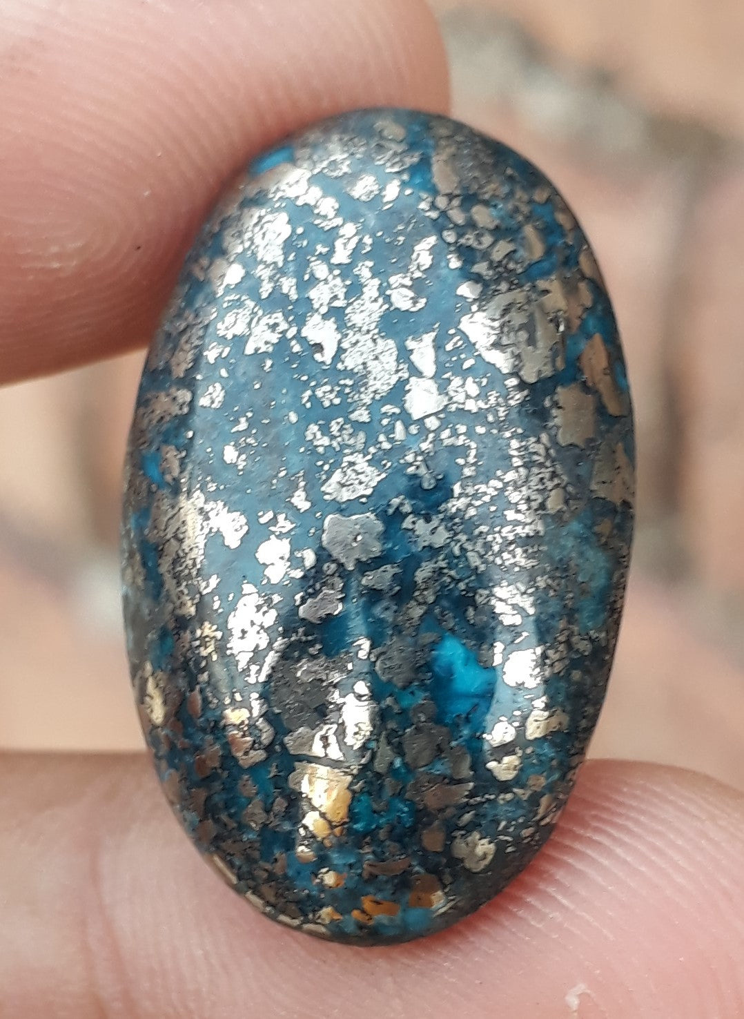 Natural Turquoise with Pyrite - Blue Matrix Turquoise - Shajri Feroza-41Ct