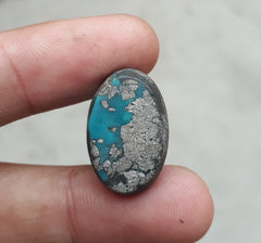 Natural Turquoise with Pyrite - Blue Matrix Turquoise - Shajri Feroza-38.5Ct