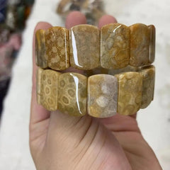 سوار من حجر كريم من خرز الأقحوان الطبيعي، إسورة للنساء للرجال،