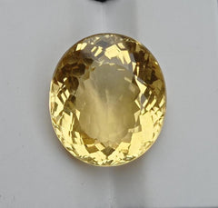20.3ct Oval Faceted Citrine For Sale - November Birthstone - 19x16.5x10.5mm
