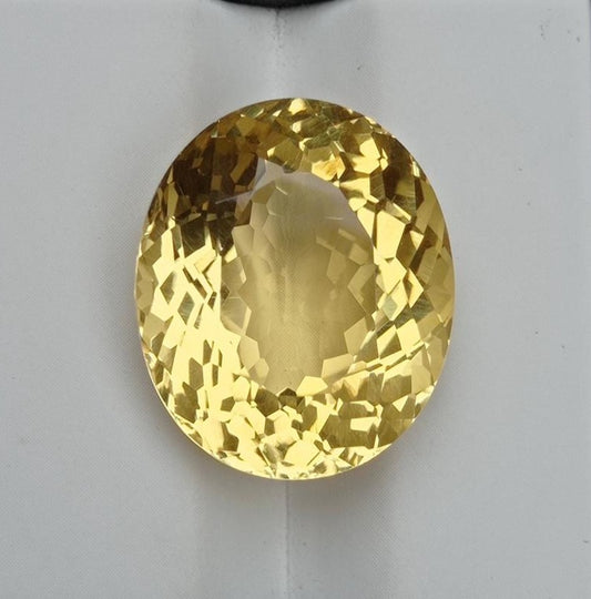 20.2 克拉刻面黄水晶出售 - 十一月诞生石 - 19x17x11 毫米