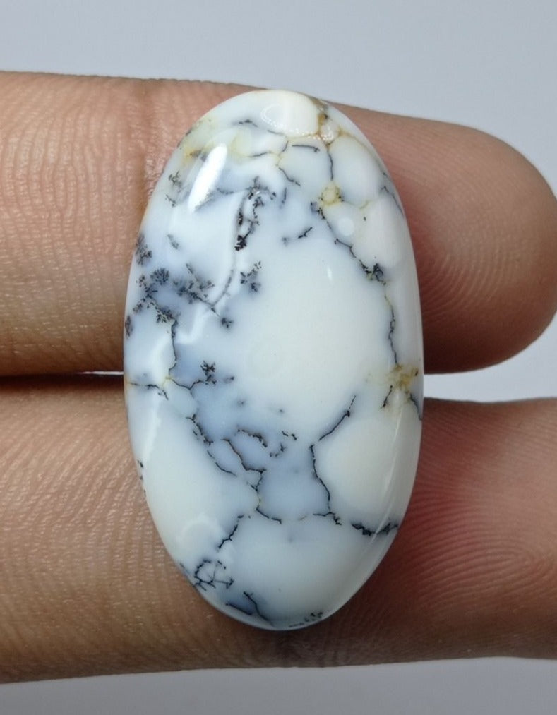22.9ct Opal for Sale - Natural Dendritic Opal - October Birthstone - 32x18mm