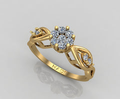 Diamonds Bouquet Ring Band