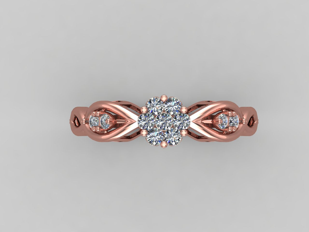 Diamonds Bouquet Ring Band