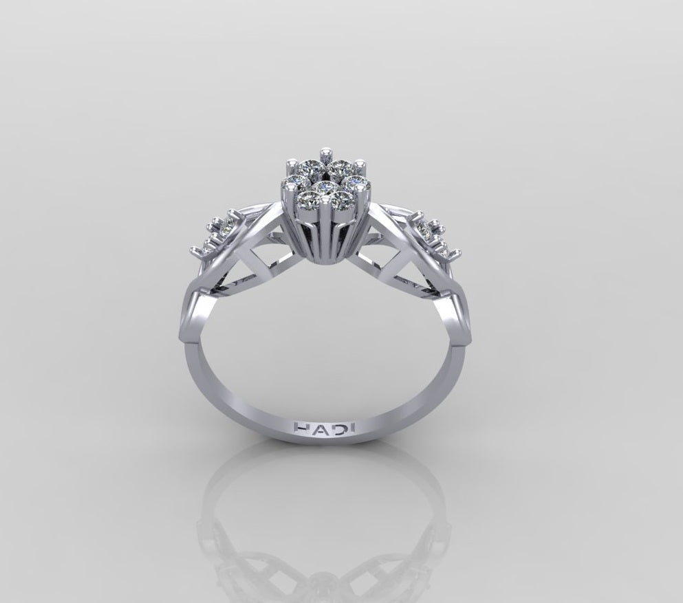 Diamonds Bouquet Ring Band