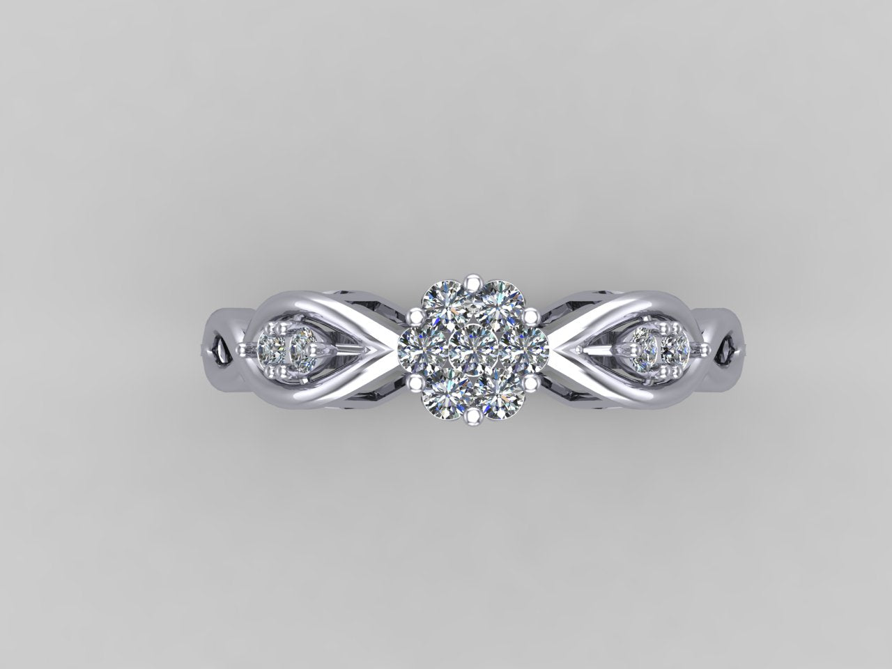 Diamonds Bouquet Ring Band