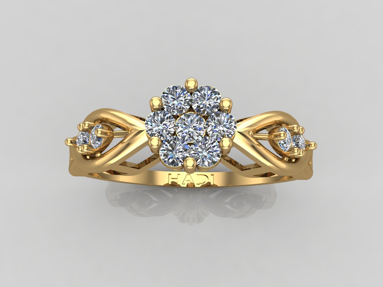 Diamonds Bouquet Ring Band