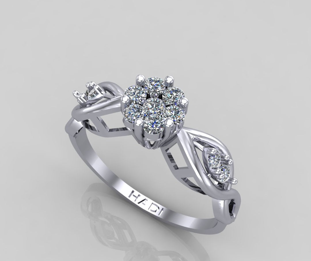 Diamonds Bouquet Ring Band