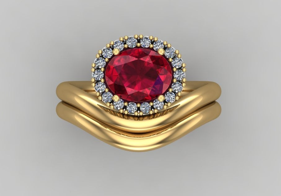 Ruby and Diamonds Cocktail Ring