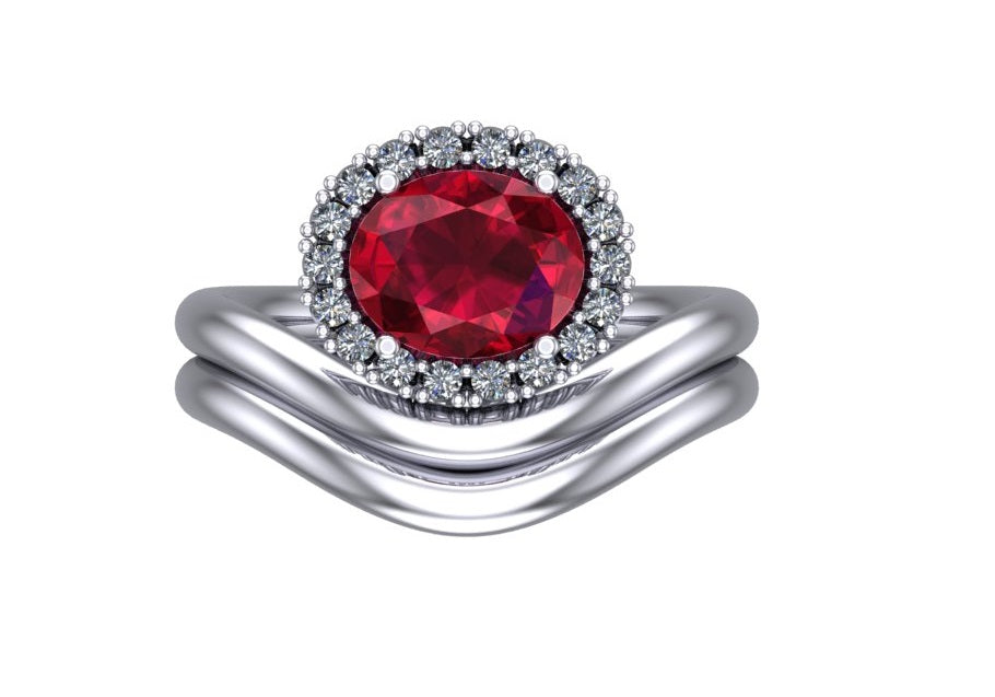 Ruby and Diamonds Cocktail Ring