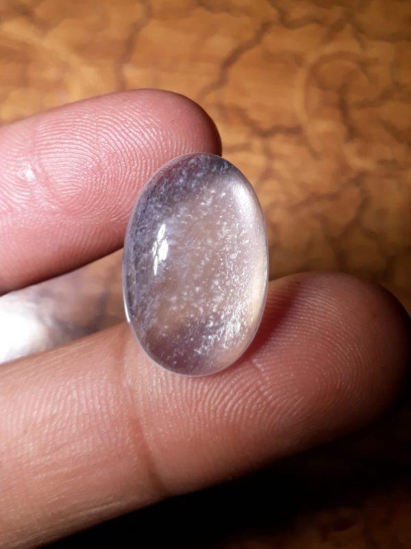 14.2ct Dur e Najaf - Pearl of Najaf Cabochon - April Birthstone - Rock Crystal Quartz -21 x 14mm