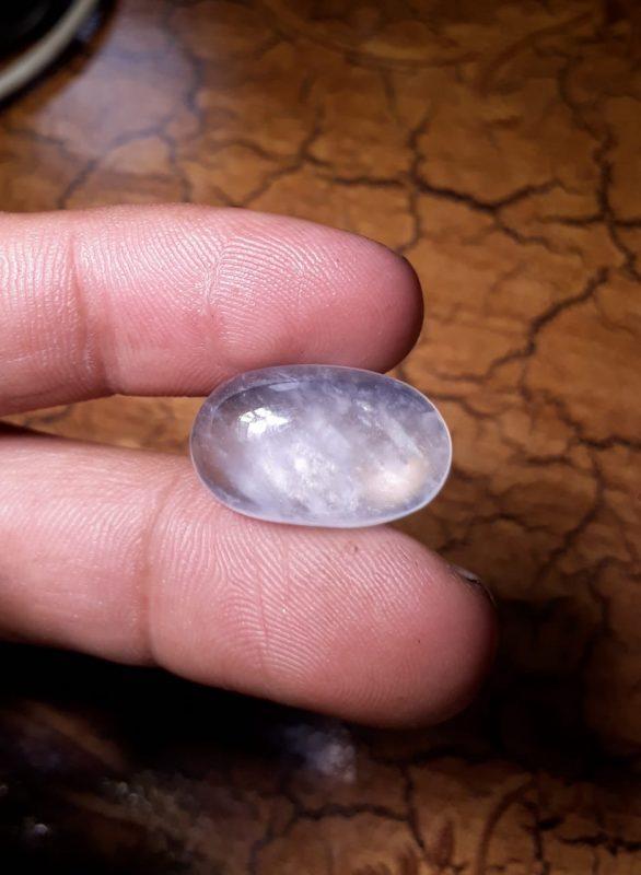 16.5ct Dur e Najaf - Pearl of Najaf Cabochon - April Birthstone - Rock Crystal Quartz -21.2x13.2mm