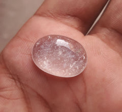 15.3ct Rock Crystal Cabochon Milky - April Birthstone - Dur e Najaf -21x15mm