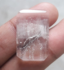 34.3ct Dur e Najaf - Pearl of Najaf Semi Transparent - April Birthstone - Rock Crystal Quartz -30x19mm