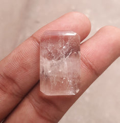 34.3ct Dur e Najaf - Pearl of Najaf Semi Transparent - April Birthstone - Rock Crystal Quartz -30x19mm