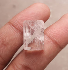 20.8ct Dur e Najaf - Pearl of Najaf Semi Transparent - April Birthstone - Rock Crystal Quartz -19x13mm