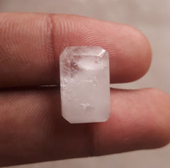 16.3ct Dur e Najaf - Pearl of Najaf Semi Transparent - April Birthstone - Rock Crystal Quartz -18x11mm