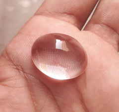 22.8ct Dur e Najaf - Pearl of Najaf Cabochon Transparent - April Birthstone - Rock Crystal Quartz -23x18mm