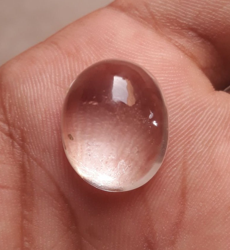 20ct Dur e Najaf - Pearl of Najaf Cabochon Transparent - April Birthstone - Rock Crystal Quartz -20x16mm