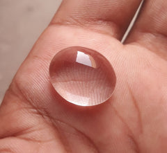 17.1ct Dur e Najaf - Pearl of Najaf Cabochon Transparent - April Birthstone - Rock Crystal Quartz -19x15mm