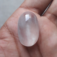 47.9ct Dur e Najaf - Pearl of Najaf Cabochon Milky - April Birthstone - Rock Crystal Quartz -30x19mm