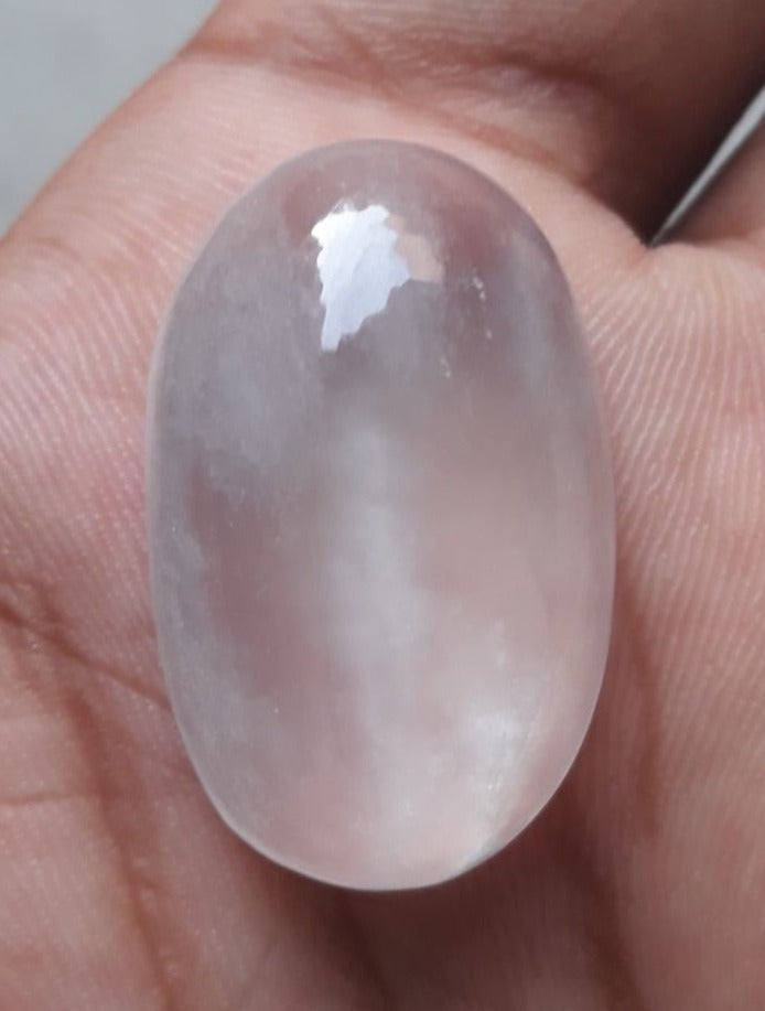 47.9ct Dur e Najaf - Pearl of Najaf Cabochon Milky - April Birthstone - Rock Crystal Quartz -30x19mm