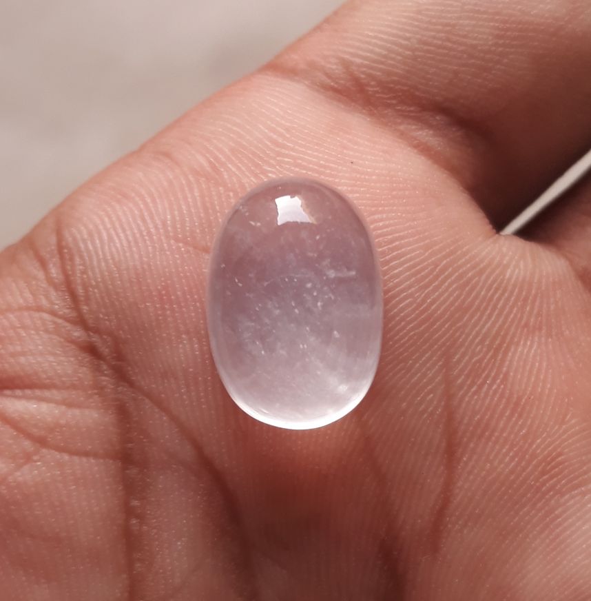 19.7ct Dur e Najaf - Pearl of Najaf Cabochon Milky - April Birthstone - Rock Crystal Quartz -18x13mm