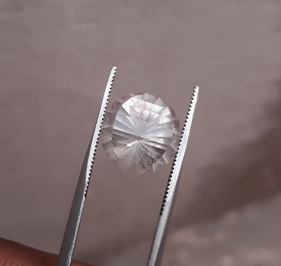 7.8ct Dur e Najaf - Pearl of Najaf Fancy Cut Transparent - April Birthstone - Rock Crystal Quartz -12x12mm