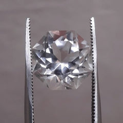 6.8ct Dur e Najaf - Pearl of Najaf Fancy Cut Transparent - April Birthstone - Rock Crystal Quartz -12x12mm