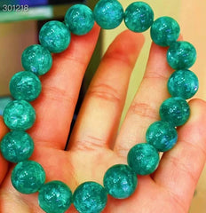 Genuine Natural AAA Quality Emerald Gemstone Bracelet, Bead Sizes 11.3mm