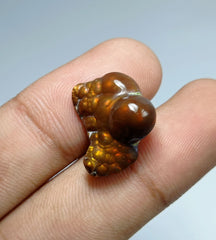 12.2ct Natural Mexican Fire Agate Gemstone - Dimensions 20x15x9mm
