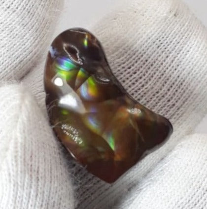 6.8ct Multi Color Mexican Fire Agate, Perfect gemstone Gift for Collector, Dimensions 16x10mm