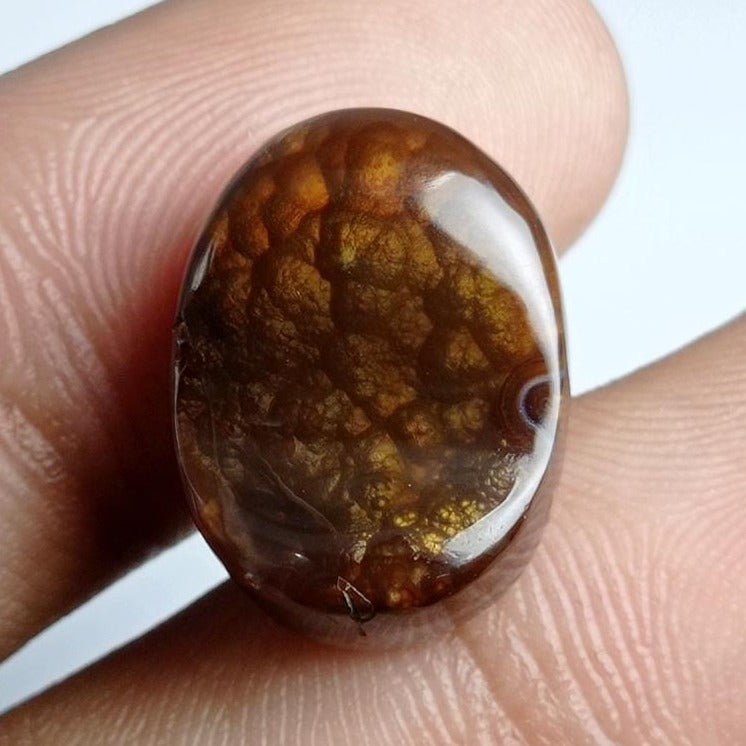 16.7ct Mexican Oval Fire Agate, Dimensions 18x13x8mm