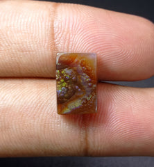 7.35ct Colorful Bubbly Mexican Fire Agate, Rectangular Shape Fire Agate , Perfect gemstone Gift, Rare Gemstone than Diamonds, Dimensions 14x9x4mm