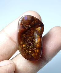 37.4ct Mexican Fire Agate - Collector piece Bifg Size - Rarer Than Diamond, Dimensions 31x18x7mm